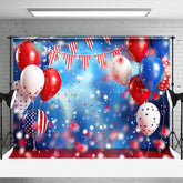 Aperturee - Aperturee Bokeh Vibe USA Flag Balloons Photography Backdrop